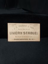 Old Business Card NICHOLS STABLE Manchester NH Double Sided GREAT GRAPHI... - $29.63