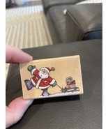 Hampton Art Christmas Santa Pulling Sleigh Rubber Stamp - €6,94 EUR