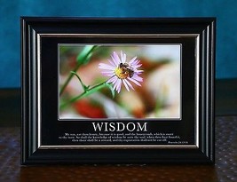 Bible Scripture Picture Print In Frame &amp; Glass-Wisdom-Faith-Spirituality - £7.86 GBP