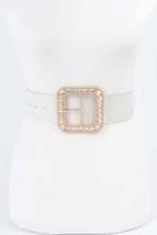 Stone Metal Buckle Clear Plus Size Belt - $18.50