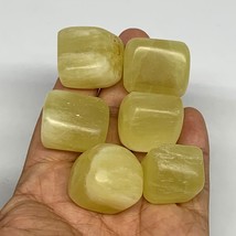 139.9g, 0.8&quot;-1.1&quot;, 6pcs, Natural Lemon Calcite Tumbled Stones @Afghanistan, B268 - £9.16 GBP