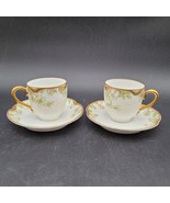 Rare Set Of Two Haviland Limoges Schleiger 33 Demitasse 2 1/4&quot; Cups &amp; Sa... - $999.94 MXN