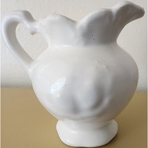 Pretty Camark Deluxe Artware Miniature White Embossed Pitcher Creamer Ju... - $11.67