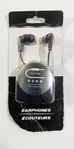 Earphones with 4 Extra Earbud Cover 48 in Cord  3.5 mm Color Black NEW - £2.40 GBP