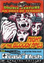 Night Of The Bloody Apes / Feast Of Flesh (Dvd) *New* Double Feature, Oop - £24.12 GBP
