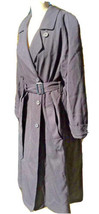 United Airlines Women’s Trench Coat Navy Blue Wool Removable Liner Sz 8T Vintage - £98.69 GBP