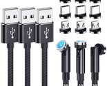 Magnetic Charging Cable [3-Pack,10Ft/10Ft/10Ft] 540 Rotating Magnetic Ph... - $37.99