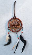 Native American Sacred Buffalo Bison Cattle Dreamcatcher With 3 Beaded F... - €25,06 EUR