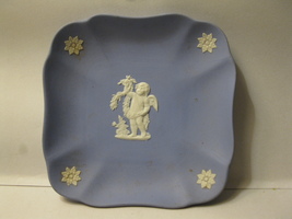 Wedgwood Jasperware Cupid: 4" square plate - $24.00