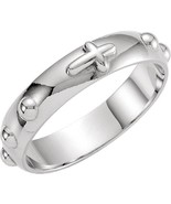 5mm Rosary Ring Real Solid .925 Sterling Silver Size 8 - $94.09 CAD