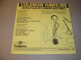 Coleman Hawkins &amp; His Friends Sealed Lp At A Famous Jazz Party   Enigma 301 - £18.59 GBP