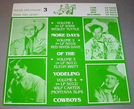 Elton Britt Lp   More Days Of Yodeling Cowboys, Volume 3 - £11.81 GBP