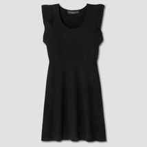 Victoria Beckham x Target Women&#39;s Black Ruffle Sleeve Sweater Knit Dress - £32.78 GBP