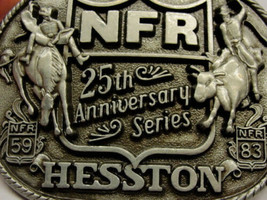1983 NFR Hesston National Finals Rodeo 25th Anniversary Series Belt Buckle Vtg - £39.43 GBP