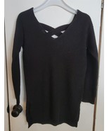 Womens S Ambiance Apparel Black Crisscross Back Knit Sweater - €16,14 EUR