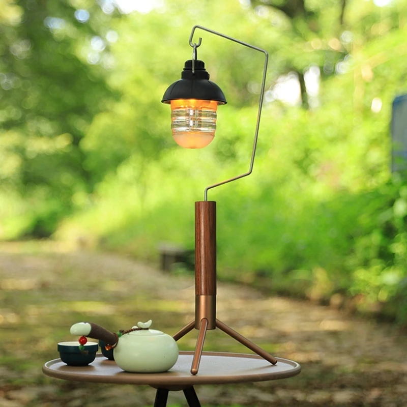 Outdoor Lanterns Hanging Rack Vintage Camping Light Table Stand Foldable Lamps - £24.95 GBP