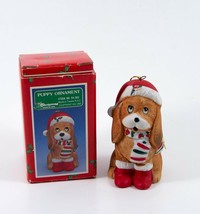 Christmas House Of Lloyd Ornament Puppy Dog 1988 Vintage 3&quot;  With Box - £5.01 GBP