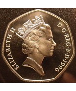 Huge Gem Cameo Great Britain Proof 1996 50 Pence~Britannia Seated - £10.88 GBP