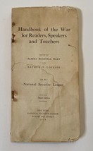 Handbook of the War for Readers Speakers Teachers National Security League 1918 - £18.98 GBP