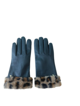 Lauren Ralph Lauren Leopard Faux-Fur Gloves $98 FREE SHIPPING (0094) - £70.07 GBP