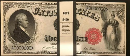Primary image for $400 In Play/Prop Money $20 Bills 1880 US Notes 20 Pc Bundle USA