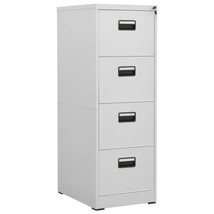 Filing Cabinet Light Grey 46x62x133 cm Steel - £188.71 GBP