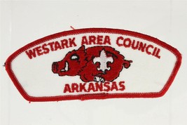 Vintage BSA Boy Scout Scouting Council Patch Westark Area ARKANSAS Razor... - $9.65