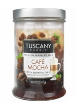 Tuscany Jar  Candle, Premium Marbleized Wax, Cafe Mocha, 18 Oz. - £15.72 GBP