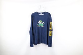 Vtg 90s Mens Medium Faded Spell Out Notre Dame University Long Sleeve T-Shirt - £31.60 GBP