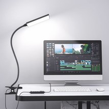 Clip On Light Led Desk Lamp, Eye-Caring Clamp Table Lamps With Usb Charging Port - £24.23 GBP