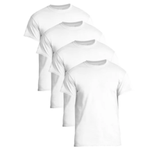 Gildan Men&#39;s Short Sleeve 4-Pack Cotton Jersey T-Shirt Sz S 34-36 White NEW - £9.58 GBP