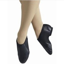 Leo&#39;s 7018 Black Adult Size 11.5M (Fits 8.5) Leather Gioflex Slip On Jazz Boot - £15.97 GBP