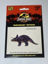 NOS Jurassic Park Temporary Tattoos NIP Vtg Dinosaur Albertaceratops - $4.50