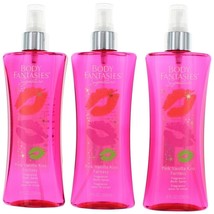 Pink Vanilla Kiss Fantasy by Body Fantasies, 3 Pack 8 oz Fragrance Body ... - £31.87 GBP