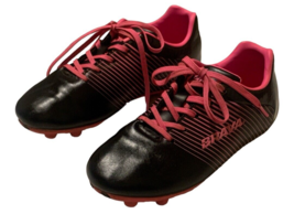 Brava Youth Girls Soccer Cleats Size 3D Low Top Lace Up Black Pink - £10.02 GBP