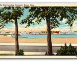 Boat Landing Nantasket Beach Massachusetts MA Linen Postcard N25 - $2.92