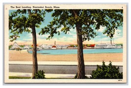 Boat Landing Nantasket Beach Massachusetts MA Linen Postcard N25 - £2.70 GBP