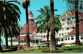 Vintage Hotel Del Coronado California Postcard w Old Cars - £11.83 GBP