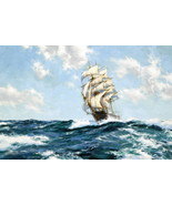 Print Clipper Sailing Ship Sea HD Oil Painting Giclee Print Canvas - $9.54+