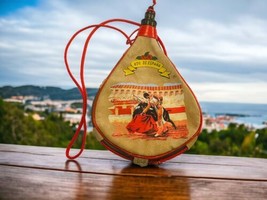 Botas Spanish Suede Leather Wineskin Canteen Flask RDO de Espana Matador - $14.84