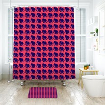 Lilly Pulitzer Kissy Pink Tuskan Sun 2 Shower Curtain Bath Mat Bathroom Waterpro - £18.47 GBP+