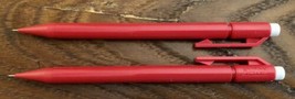 TWO New Pentel Econo-Sharp A45B .5mm Automatic Pencil New Old Stock RED Matte - £6.65 GBP