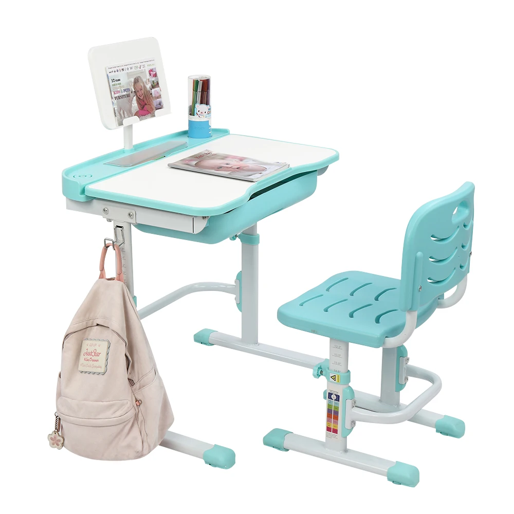 70CM Lifting Table Can Tilt Children Study Table  Learning Table And Chair  - £157.25 GBP
