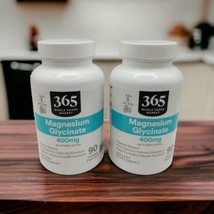2x 365 Whole Foods Market Magnesium Glycinate 400mg 90 Tablets Each EXP ... - £23.46 GBP
