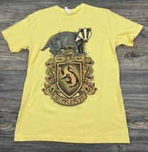 Harry Potter Hufflepuff Badger Yellow T-Shirt Size Medium Adult - $8.91