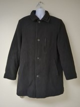 Lauren Ralph Lauren Men Size 44L 44 Long Black Wool Quilted Lined Overco... - £46.43 GBP