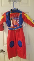 Disney Boys Cars Lightning McQueen Jumpsuit &amp; Belt Costume Size 7/8 NWT - £23.88 GBP