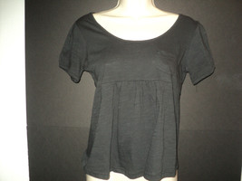 New Lux Urban Outfitters Babydoll Top Size XS Charcoal Gray Short Sleeves - £11.74 GBP