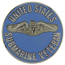 U.S. Navy Submarine Veteran Pin 1 1/2&quot; - £7.97 GBP