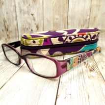 Vera Bradley Womens Purple Plum Crazy Eyeglasses FRAMES w/Case - Darby 45-15-130 - £31.69 GBP